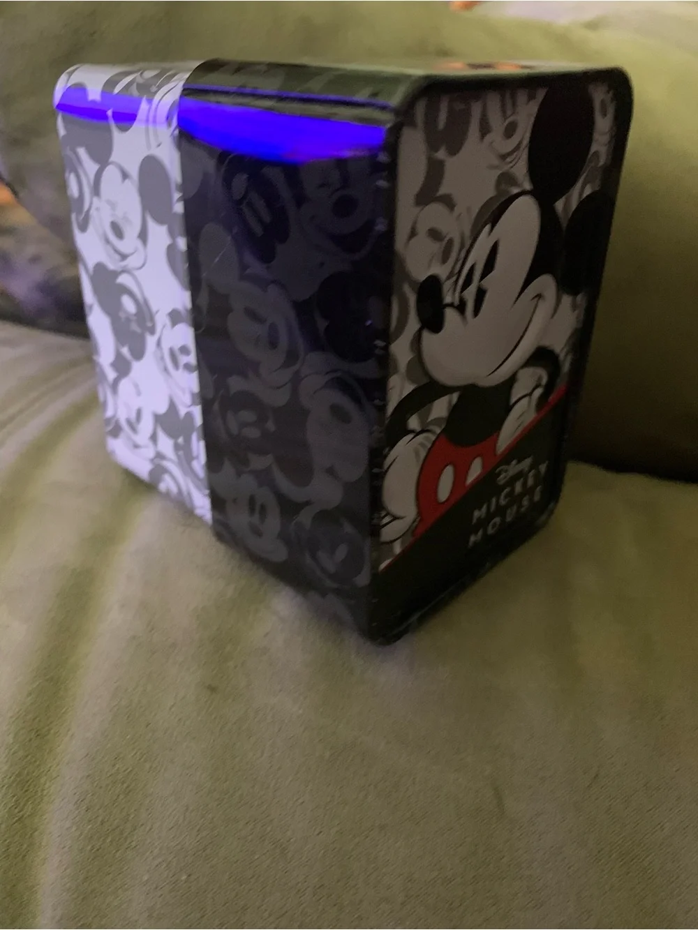 Disney Mickey Mouse Watch with Red Strap and Gold-Tone Case
